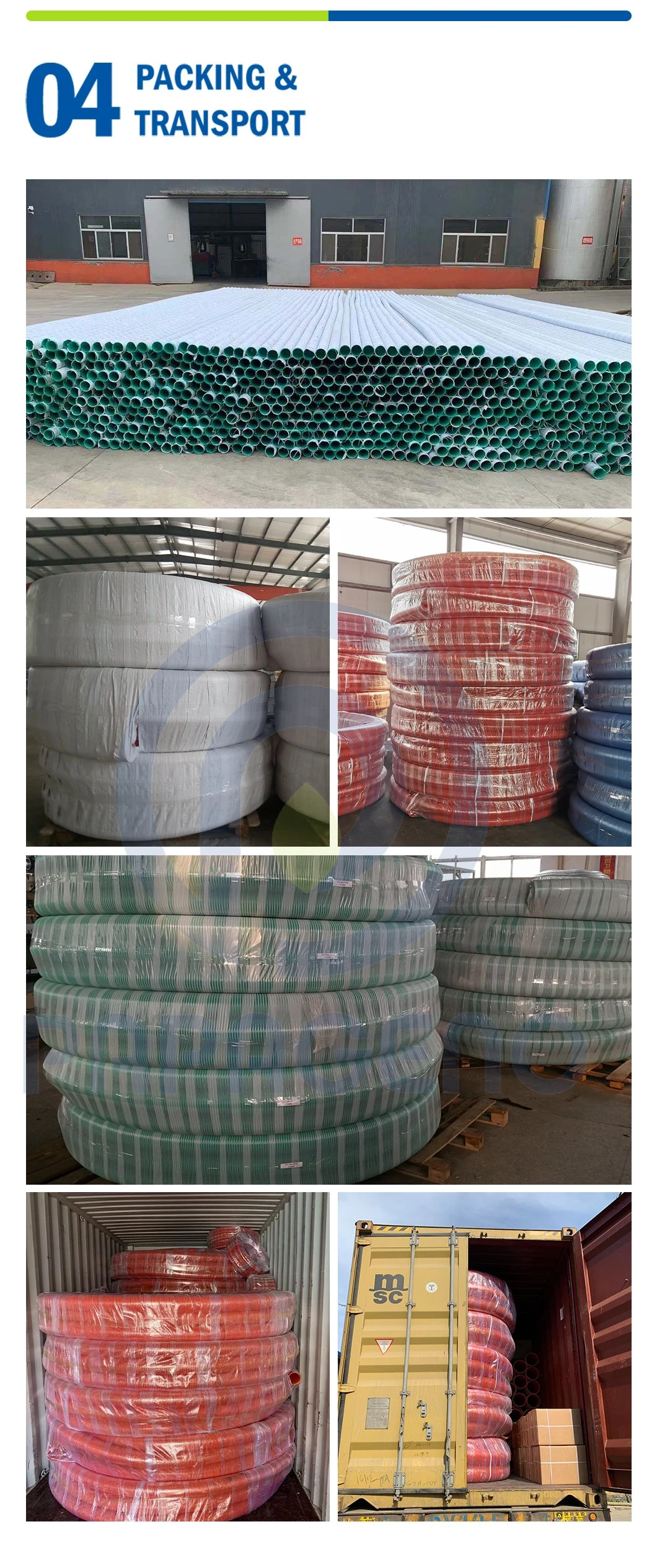5 Inch 125*139mm Corrugated PVC Suction Hose