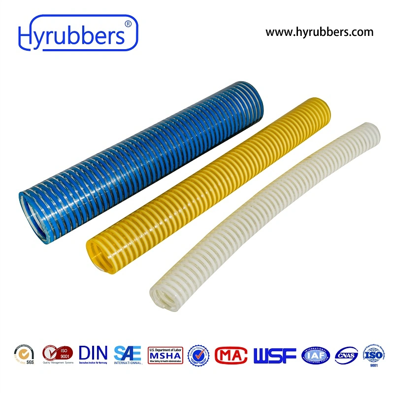 Flexible Orange light Duty PVC Helix/Corrugated Suction Hose