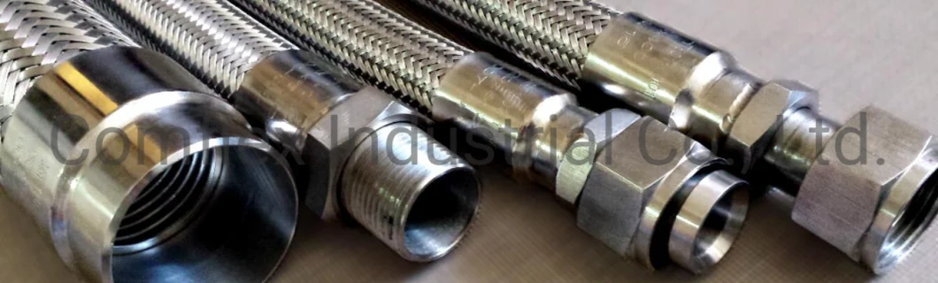 1/4-12" SS304 316 Corrugated Stainless Steel Braided Flexible Metal Tubing Pipe Hoses for Cooling or Heating Steam, Hydrocarbons, Gases^