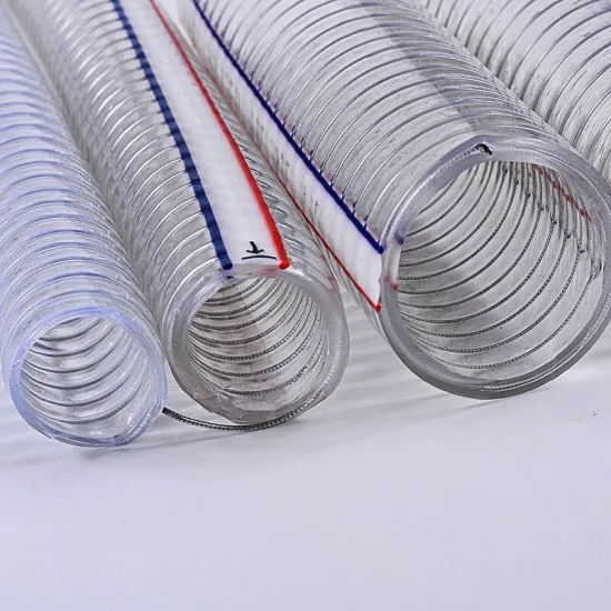 Spiralförmiger, mit Edelstahldraht verstärkter PVC-Vakuumschlauch