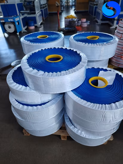 Roter, flexibler, heller 2-Zoll-PVC-Layflat-Schlauch für landwirtschaftliche Bewässerung und Wasserableitung