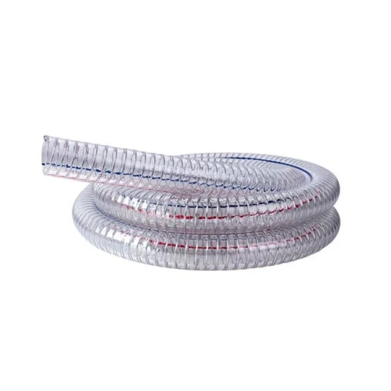 Spiralförmiger, transparenter, stahldrahtverstärkter PVC-Federschlauch